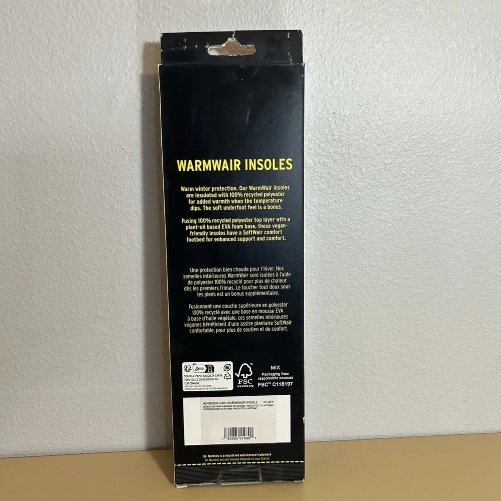 Dr Martens WarmAir Insoles Comfort Fur Insulated Warmth Winter Insoles‎ Size 5